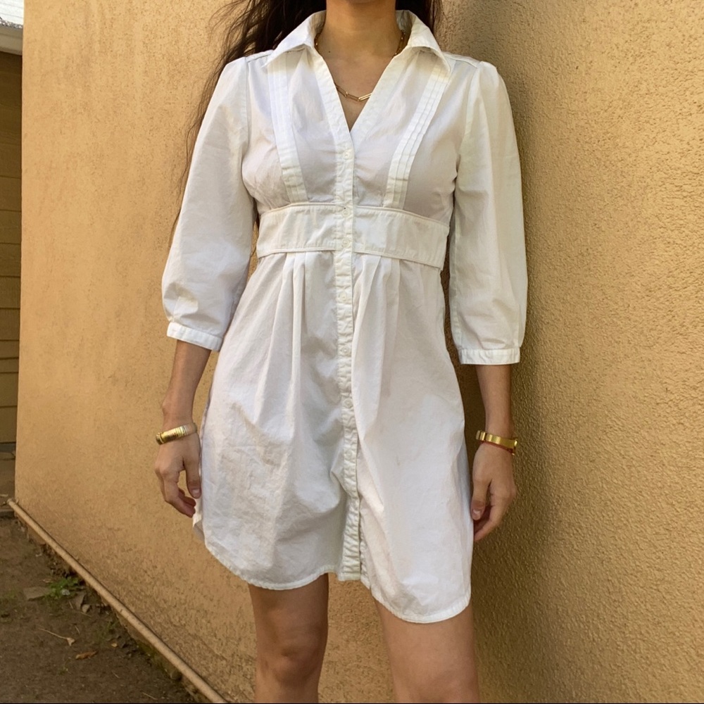 White Button Down Shirt Dress